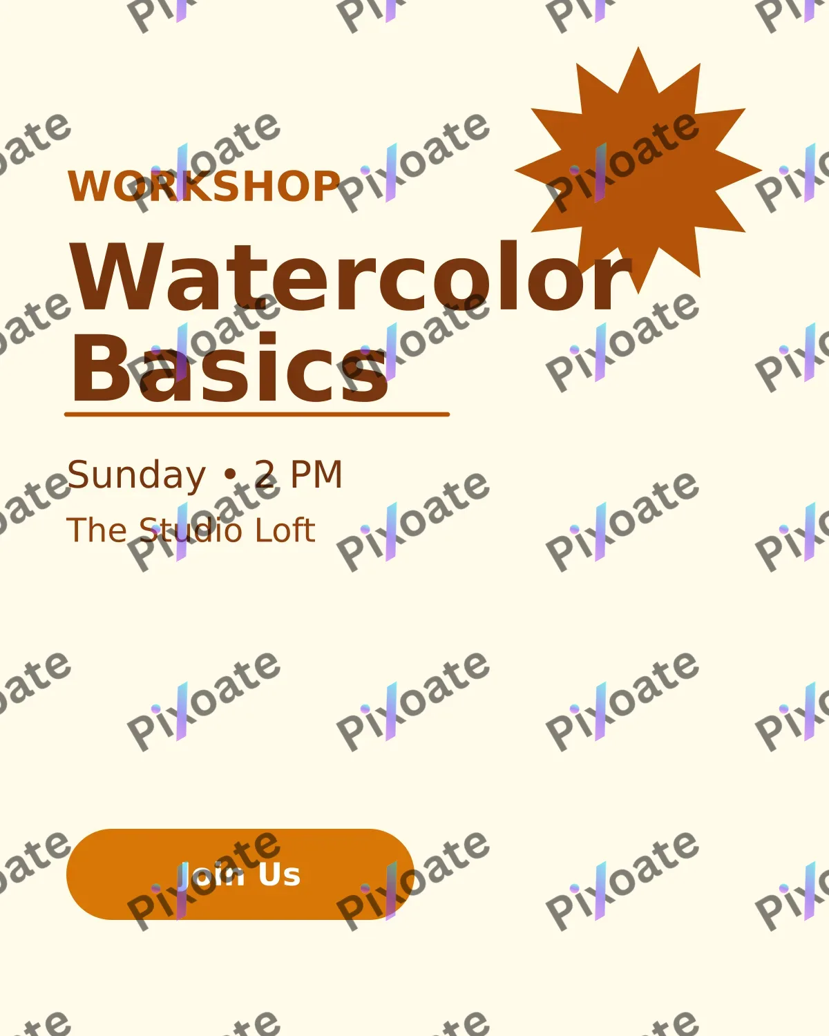Art Workshop Art Workshop — editable white creator template, instagram portrait