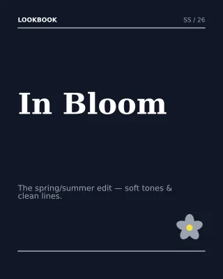 Fashion Lookbook — editable blue creator template, instagram portrait
