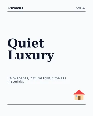 Interior Feature — editable white creator template, instagram portrait