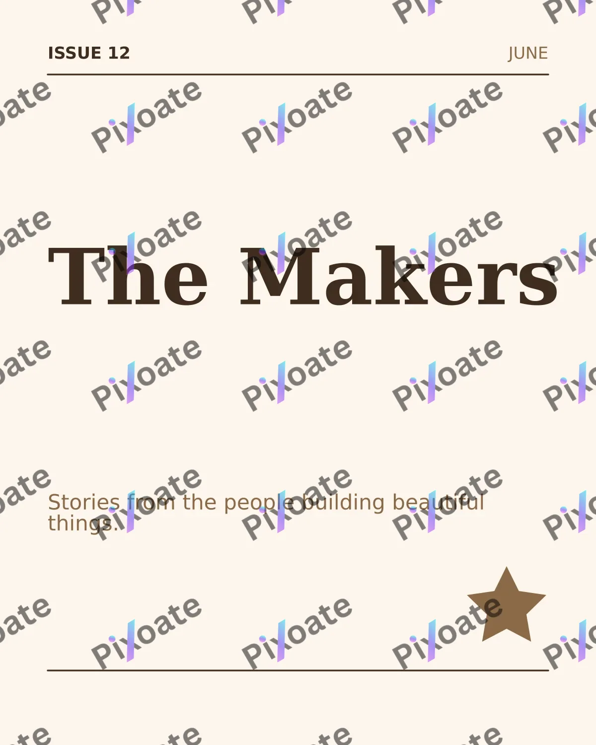 Magazine Cover Magazine Cover — editable white creator template, instagram portrait