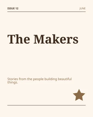 Magazine Cover — editable white creator template, instagram portrait