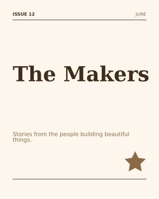 Magazine Cover — editable white creator template, instagram portrait