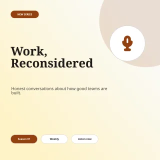 Podcast Premiere Cover — Editorial Amber — editable white creator template, instagram post