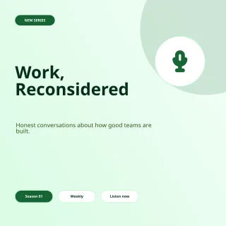Podcast Premiere Cover — Sage Office — editable white creator template, instagram post