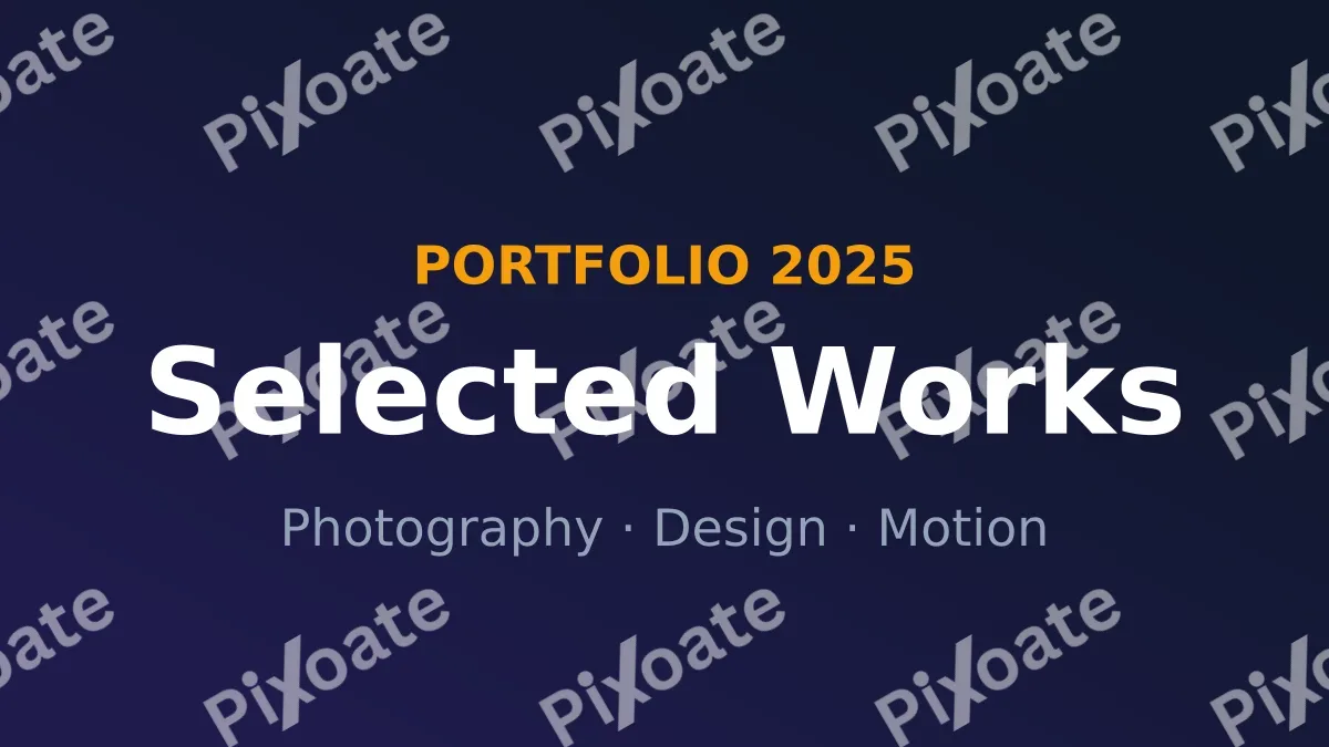 Portfolio Cover — editable blue creator template, youtube thumbnail