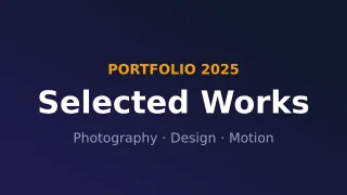 Portfolio Cover — editable blue creator template, youtube thumbnail