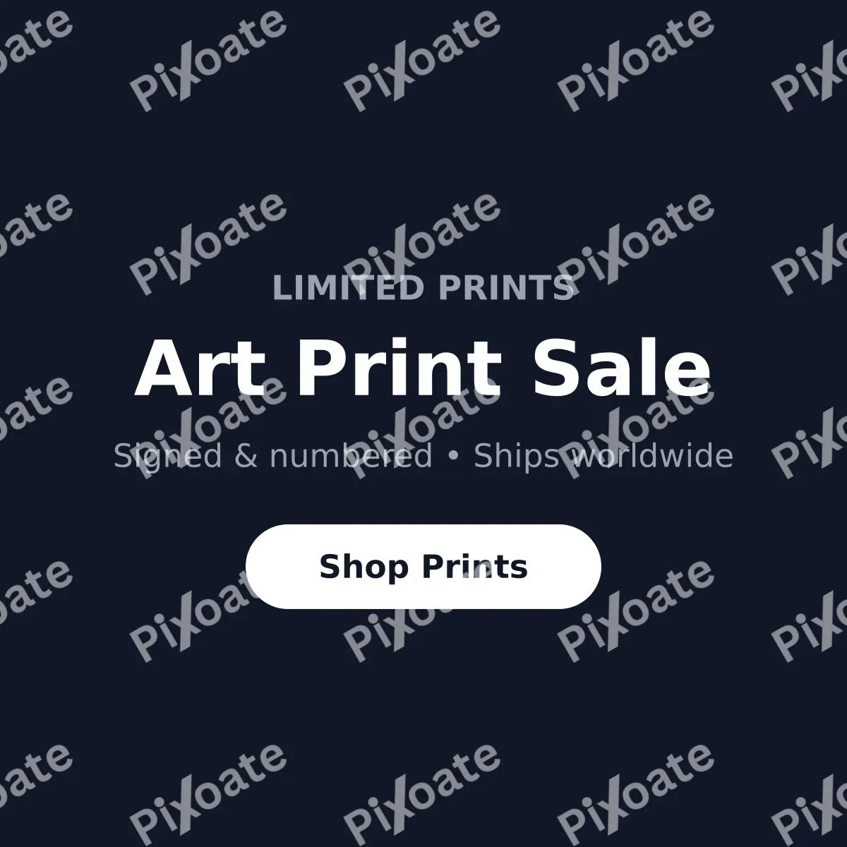 Print Sale Print Sale — editable blue creator template, instagram post