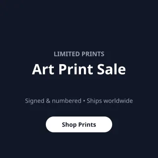 Print Sale — editable blue creator template, instagram post