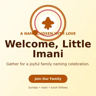 Orbit Baby Naming Day Square Post — editable white family announcement template, instagram post