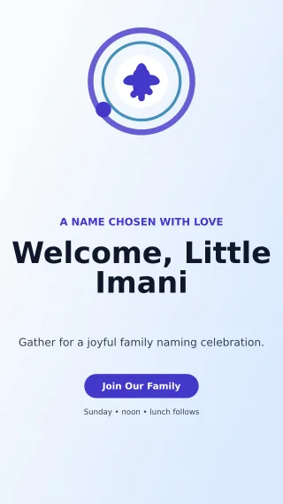 Orbit Baby Naming Day Story — editable white family announcement template, story / reel