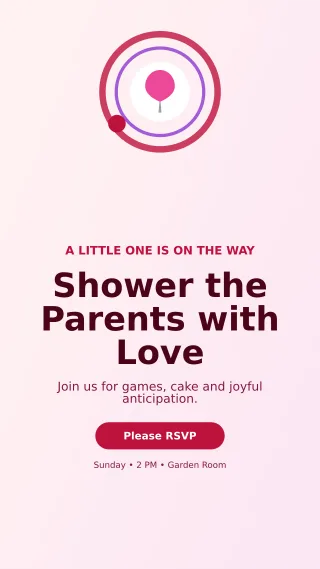 Orbit Baby Shower Story — editable white family announcement template, story / reel