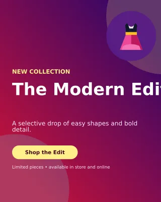 Aurora Fashion Boutique Portrait Post — editable purple beauty and fashion template, instagram portrait