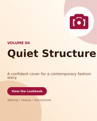 Aurora Fashion Lookbook Portrait Post — editable white beauty and fashion template, instagram portrait