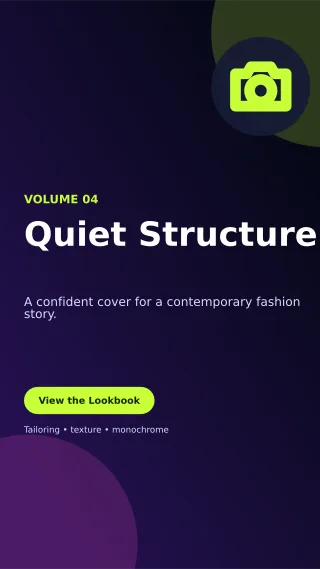Aurora Fashion Lookbook Story — editable black beauty and fashion template, story / reel