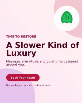 Aurora Spa Retreat Portrait Post — editable white beauty and fashion template, instagram portrait