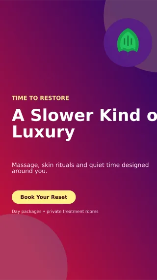 Aurora Spa Retreat Story — editable purple beauty and fashion template, story / reel