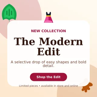 Botanical Fashion Boutique Square Post — editable white beauty and fashion template, instagram post