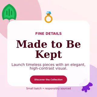 Botanical Jewelry Collection Square Post — editable white beauty and fashion template, instagram post