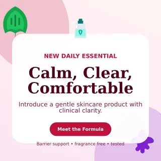 Botanical Skincare Launch Square Post — editable white beauty and fashion template, instagram post