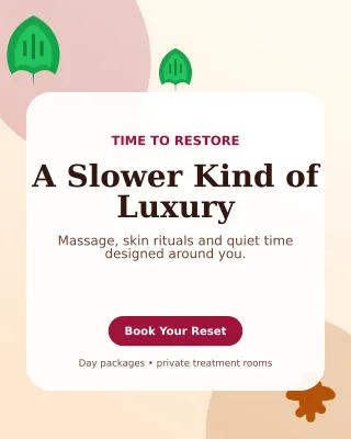 Botanical Spa Retreat Portrait Post — editable white beauty and fashion template, instagram portrait