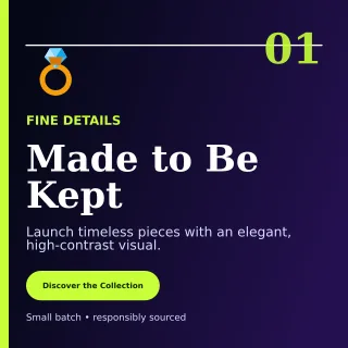 Editorial Jewelry Collection Square Post — editable black beauty and fashion template, instagram post