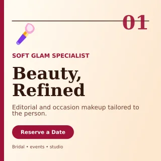 Editorial Makeup Artist Square Post — editable white beauty and fashion template, instagram post