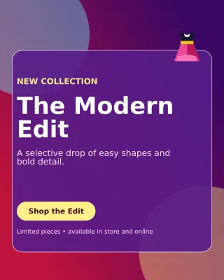 Glass Fashion Boutique Portrait Post — editable purple beauty and fashion template, instagram portrait