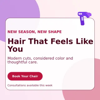 Glass Hair Salon Square Post — editable white beauty and fashion template, instagram post
