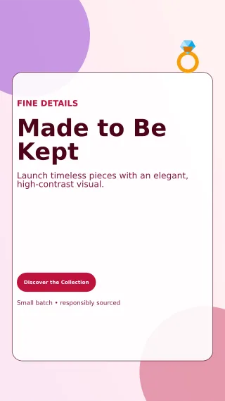 Glass Jewelry Collection Story — editable white beauty and fashion template, story / reel