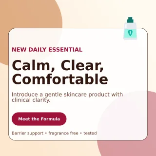 Glass Skincare Launch Square Post — editable white beauty and fashion template, instagram post