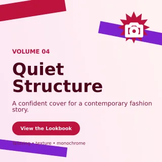 Kinetic Fashion Lookbook Square Post — editable white beauty and fashion template, instagram post