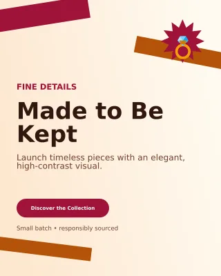 Kinetic Jewelry Collection Portrait Post — editable white beauty and fashion template, instagram portrait