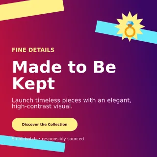 Kinetic Jewelry Collection Square Post — editable purple beauty and fashion template, instagram post