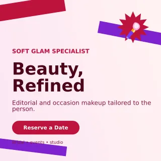Kinetic Makeup Artist Square Post — editable white beauty and fashion template, instagram post