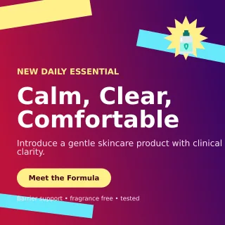 Kinetic Skincare Launch Square Post — editable purple beauty and fashion template, instagram post