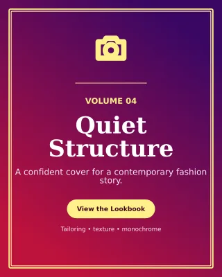 Luxe Fashion Lookbook Portrait Post — editable purple beauty and fashion template, instagram portrait