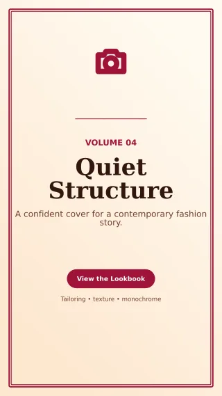 Luxe Fashion Lookbook Story — editable white beauty and fashion template, story / reel