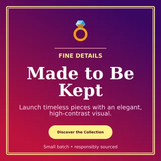 Luxe Jewelry Collection Square Post — editable purple beauty and fashion template, instagram post