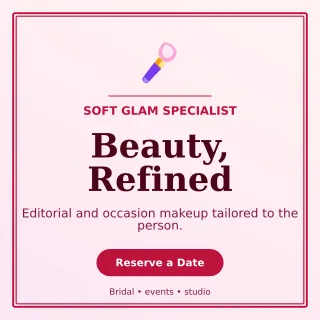 Luxe Makeup Artist Square Post — editable white beauty and fashion template, instagram post
