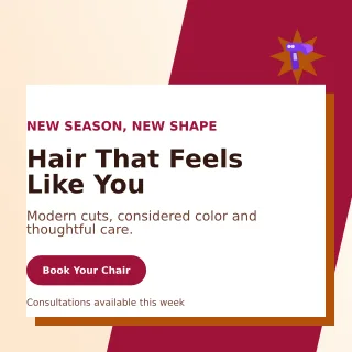 Neo Hair Salon Square Post — editable white beauty and fashion template, instagram post
