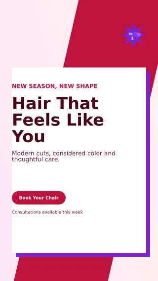 Neo Hair Salon Story — editable white beauty and fashion template, story / reel