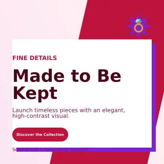 Neo Jewelry Collection Square Post — editable white beauty and fashion template, instagram post