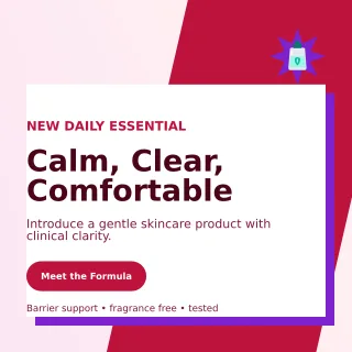 Neo Skincare Launch Square Post — editable white beauty and fashion template, instagram post