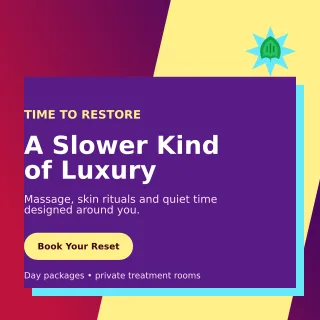 Neo Spa Retreat Square Post — editable purple beauty and fashion template, instagram post