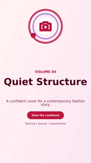 Orbit Fashion Lookbook Story — editable white beauty and fashion template, story / reel