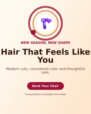 Orbit Hair Salon Portrait Post — editable white beauty and fashion template, instagram portrait