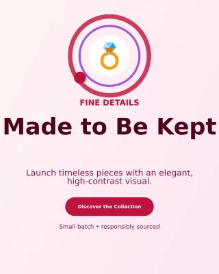 Orbit Jewelry Collection Portrait Post — editable white beauty and fashion template, instagram portrait