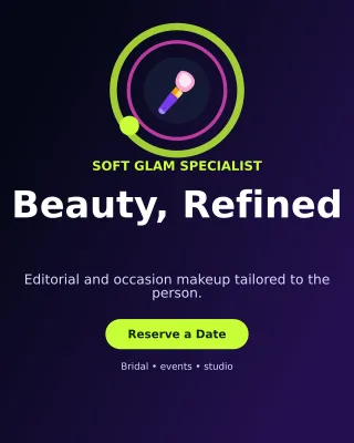 Orbit Makeup Artist Portrait Post — editable black beauty and fashion template, instagram portrait
