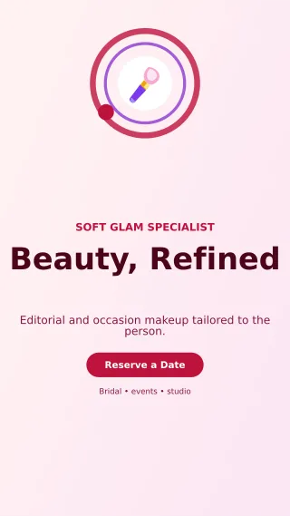 Orbit Makeup Artist Story — editable white beauty and fashion template, story / reel