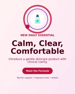 Orbit Skincare Launch Portrait Post — editable white beauty and fashion template, instagram portrait